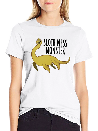 Sloth Ness Monster Black T-Shirt