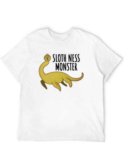 Sloth Ness Monster Black T-Shirt