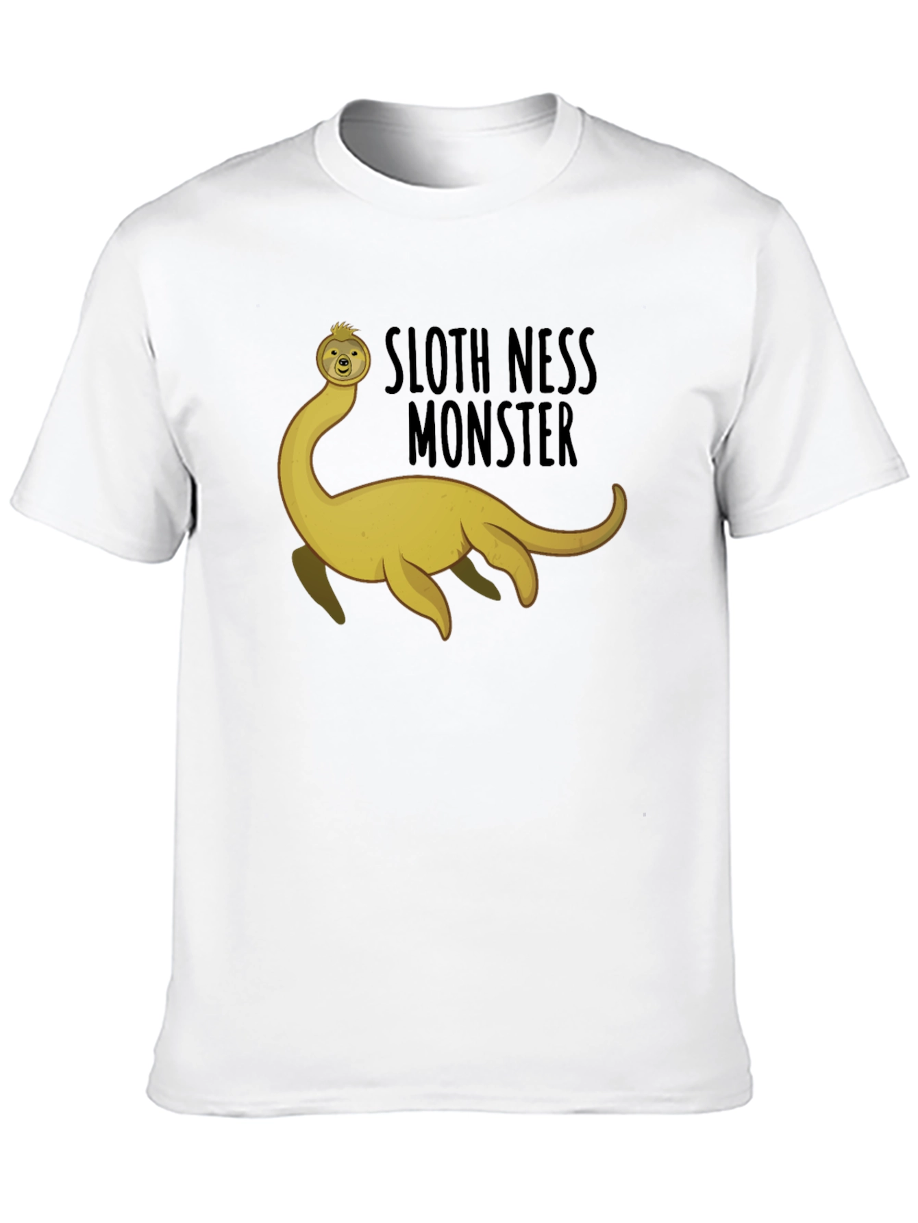Sloth Ness Monster Black T-Shirt