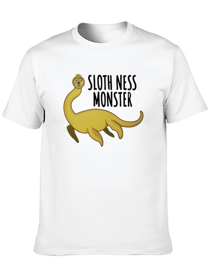 Sloth Ness Monster Black T-Shirt