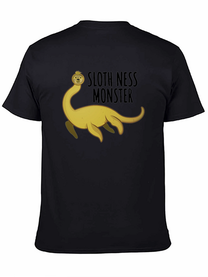 Sloth Ness Monster Black T-Shirt