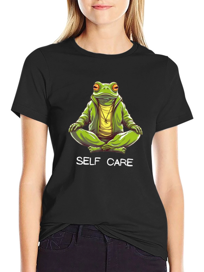 Self Care Frog T-Shirt - Meditating Graphic Tee
