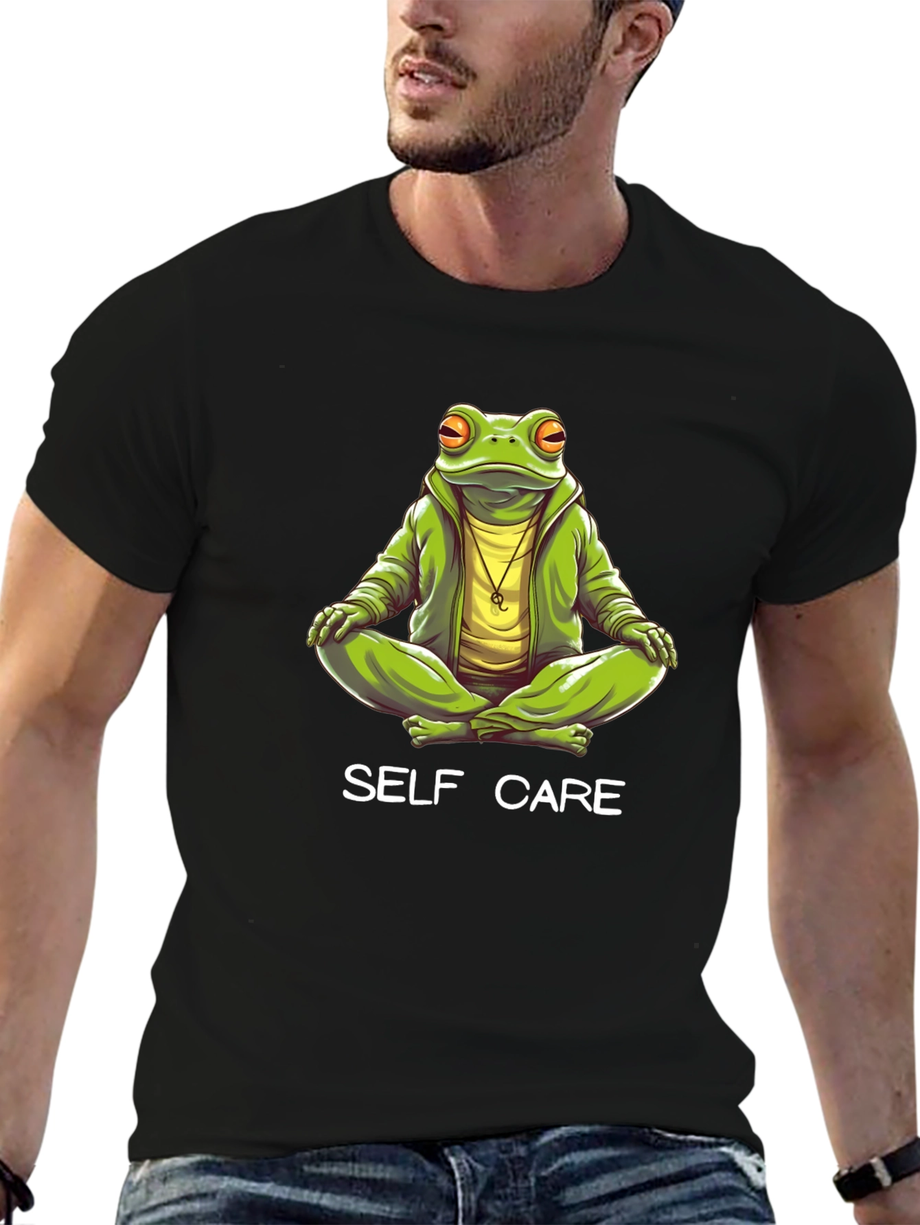 Self Care Frog T-Shirt - Meditating Graphic Tee