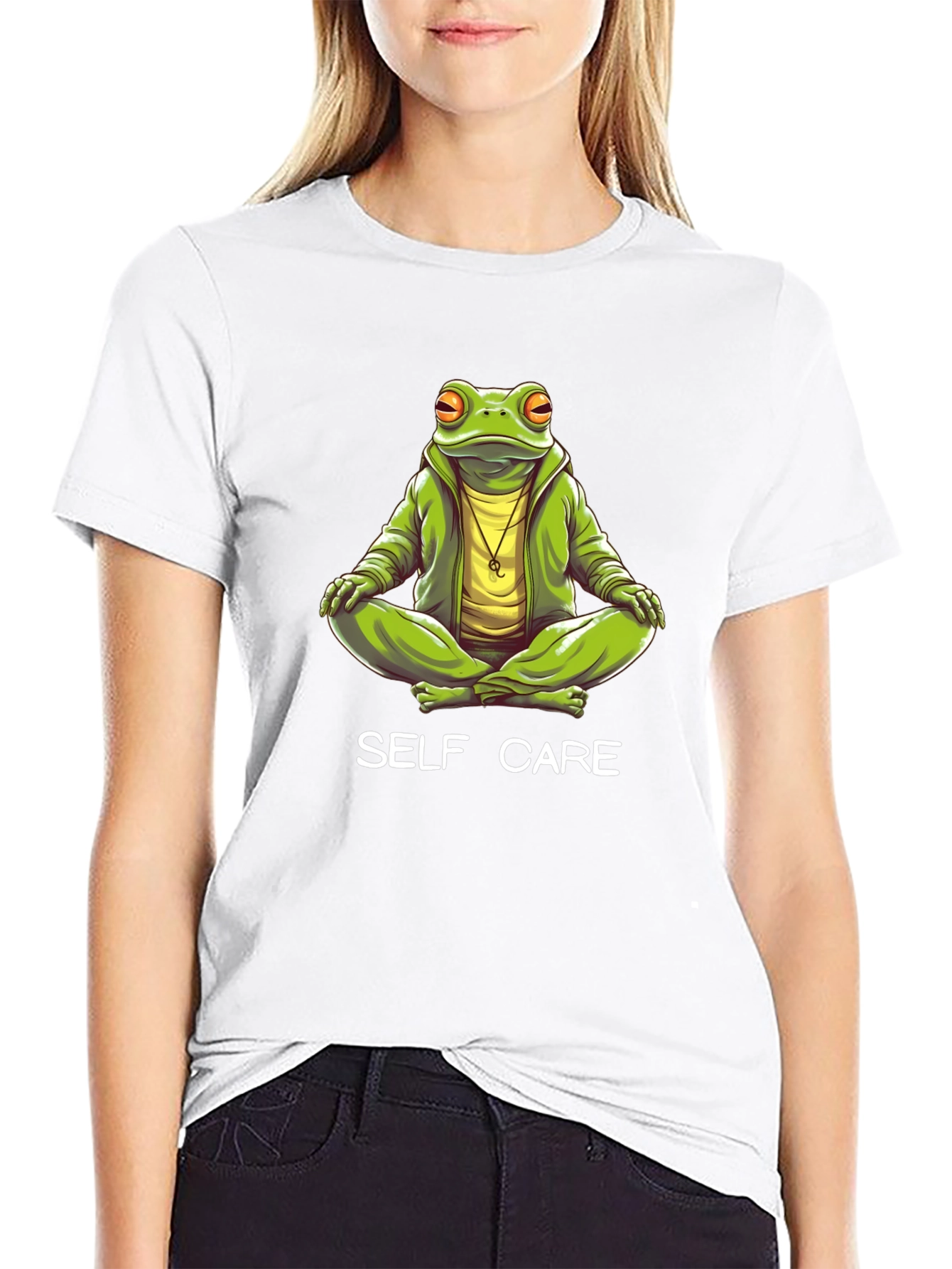 Self Care Frog T-Shirt - Meditating Graphic Tee