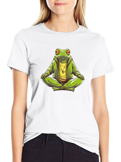 Self Care Frog T-Shirt - Meditating Graphic Tee