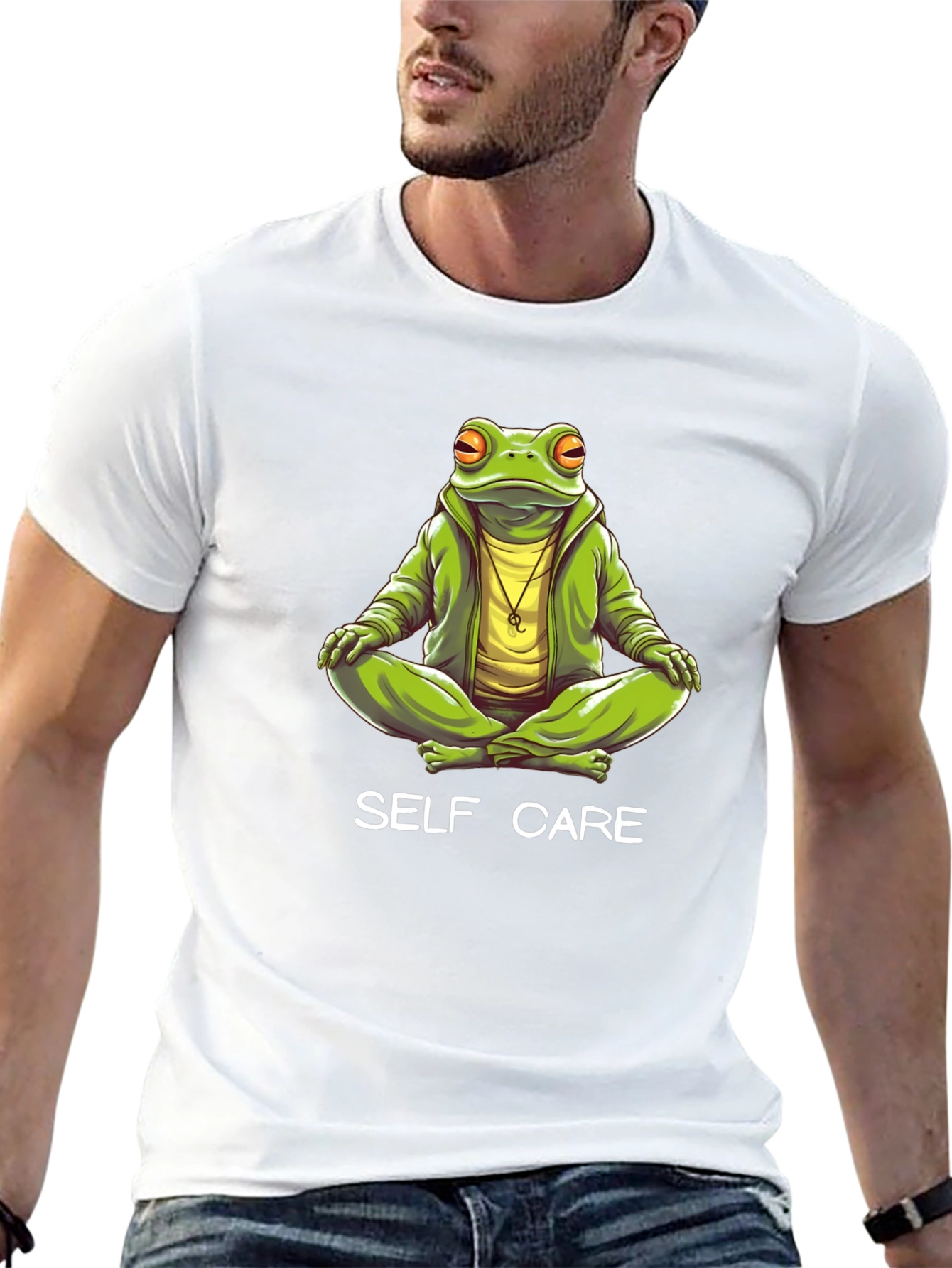 Self Care Frog T-Shirt - Meditating Graphic Tee