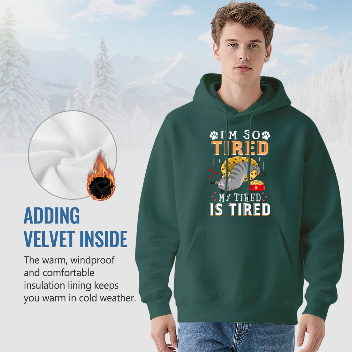 Premium Graphic Hoodie - Cat Lover Design