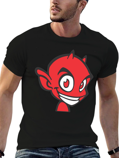 Red Devil Graphic Tee - Black Cotton Blend