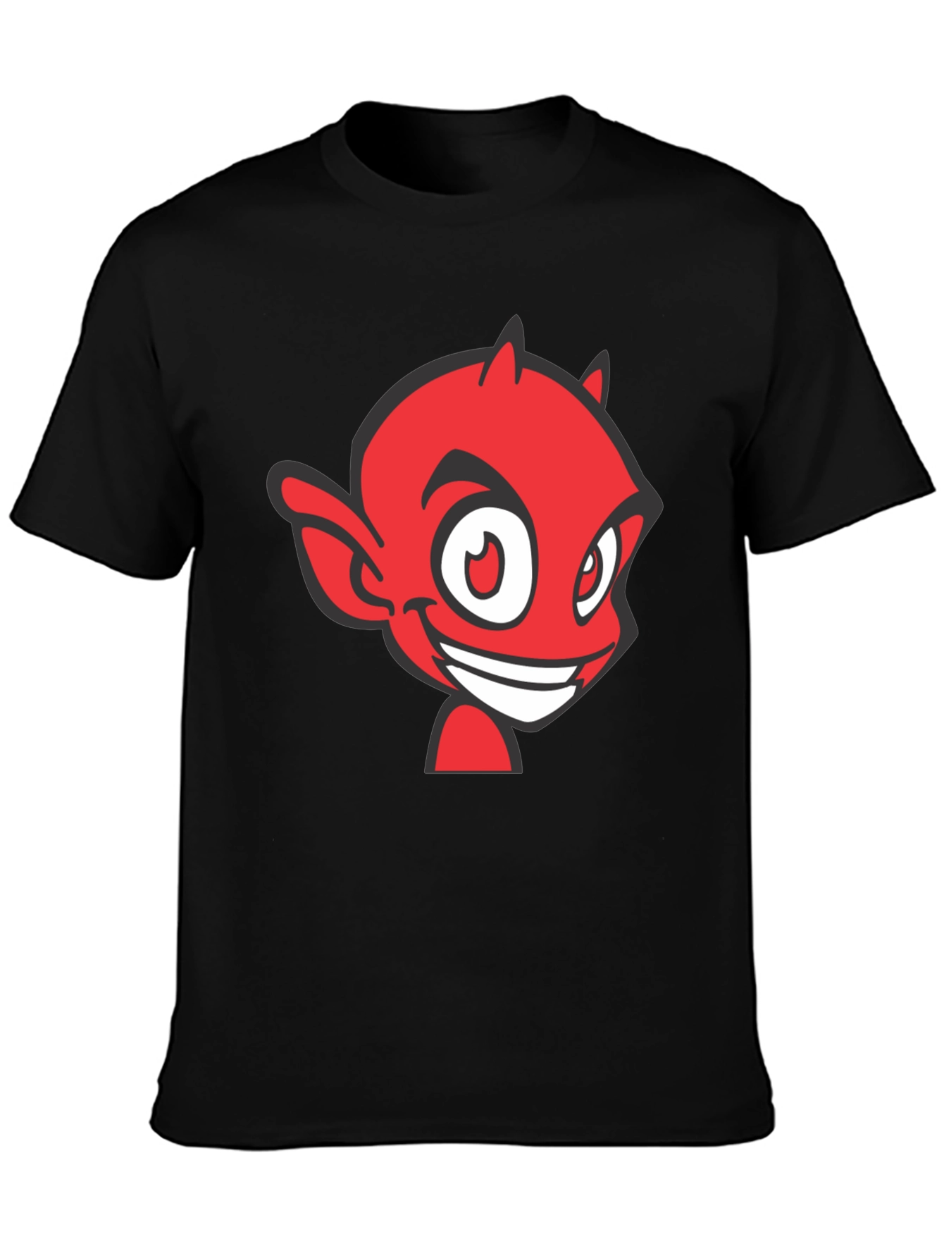 Red Devil Graphic Tee - Black Cotton Blend