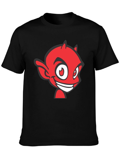 Red Devil Graphic Tee - Black Cotton Blend