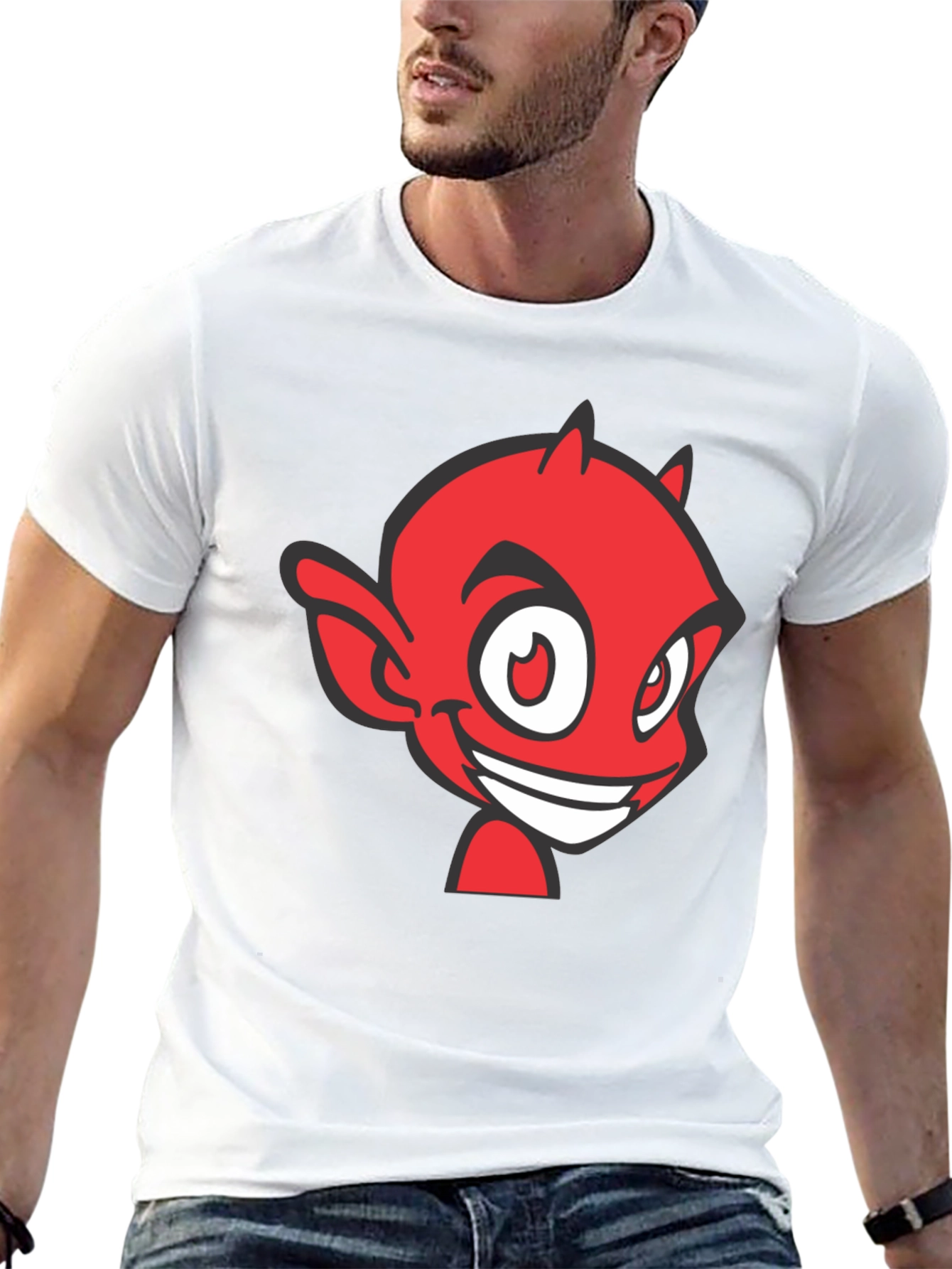 Red Devil Graphic Tee - Black Cotton Blend