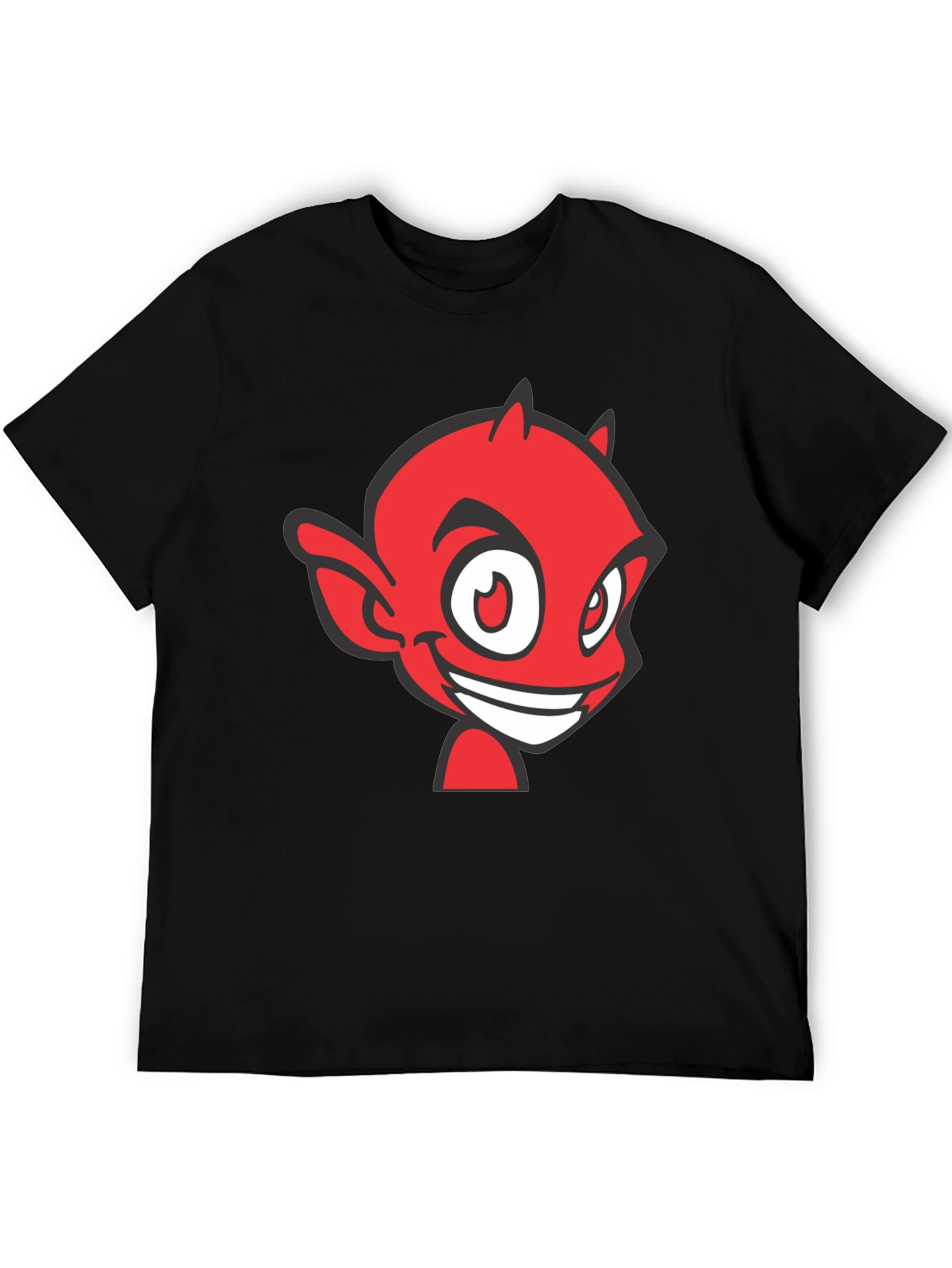 Red Devil Graphic Tee - Black Cotton Blend
