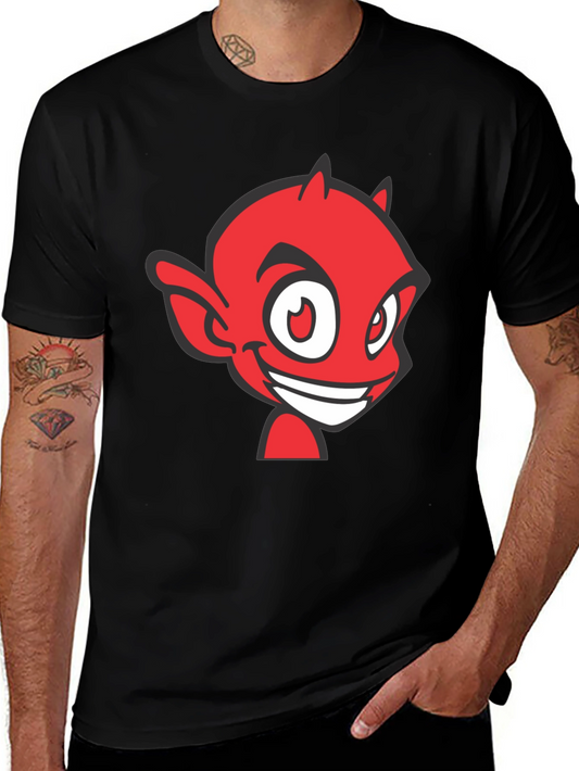 Red Devil Graphic Tee - Black Cotton Blend