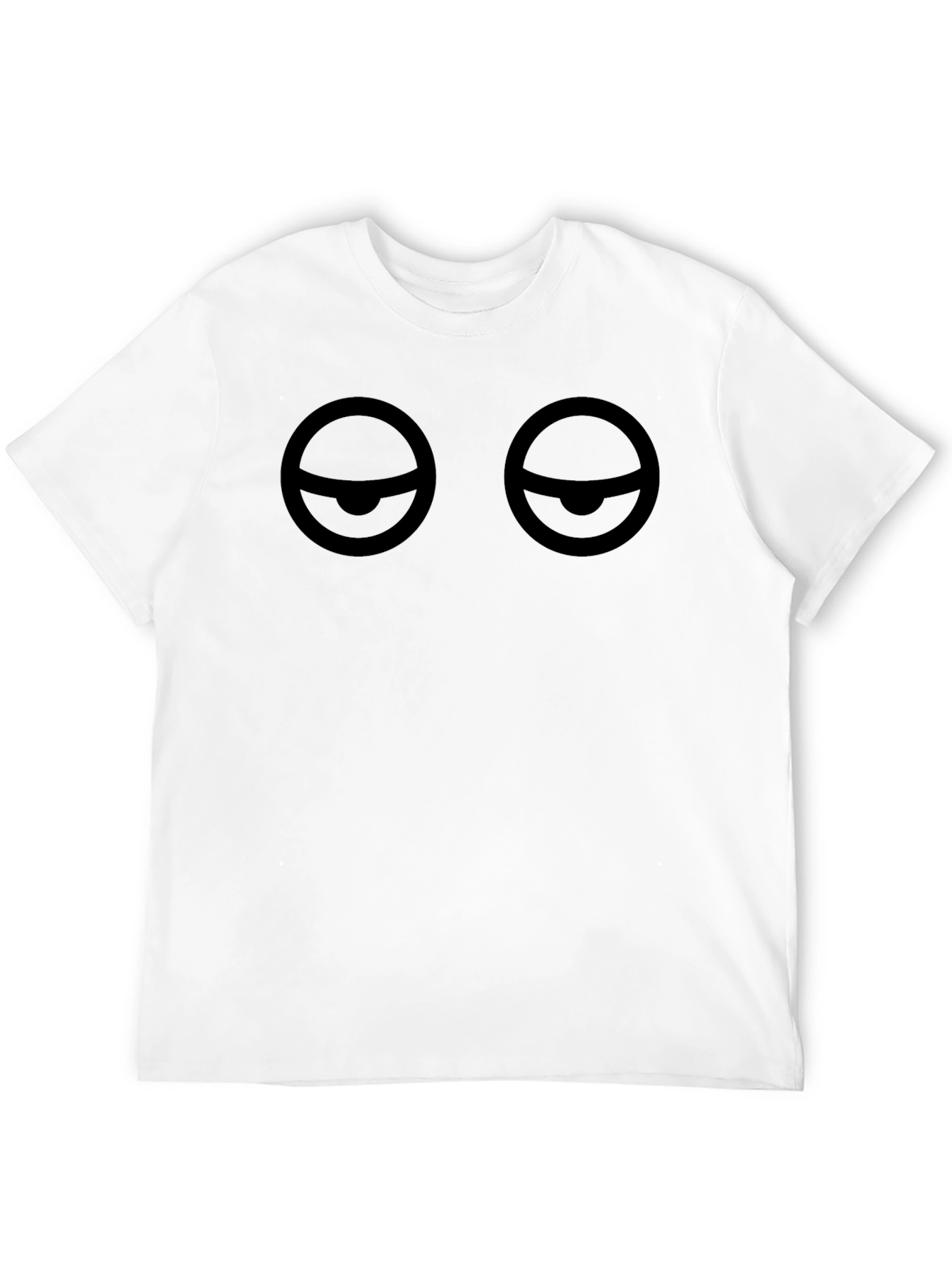 Expressionless Eyes Black Graphic T-Shirt