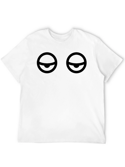 Expressionless Eyes Black Graphic T-Shirt