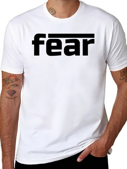 Fear Graphic Print Black T-Shirt