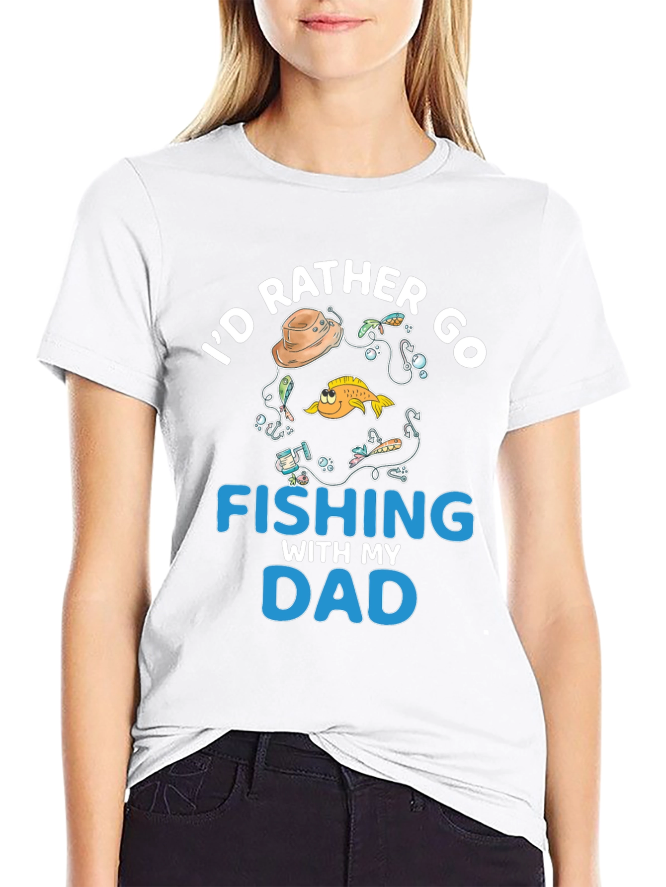 Fishing Dad T-Shirt - Id Rather Go
