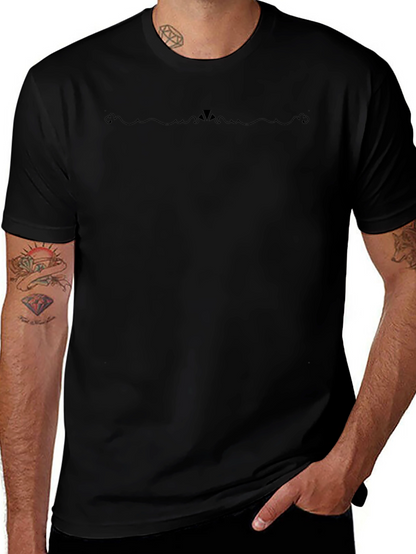 Stylish Black Crew Neck Graphic Tee