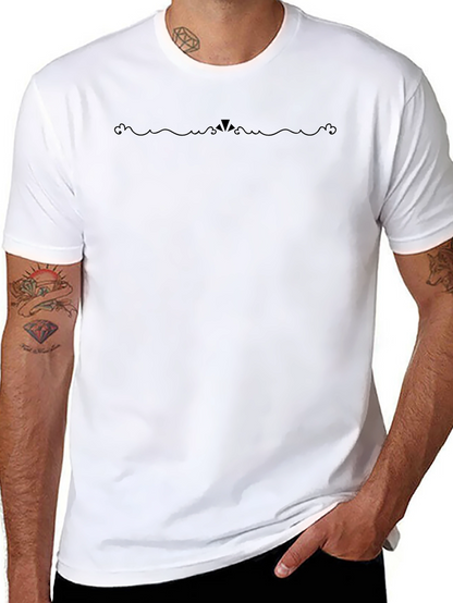 Stylish Black Crew Neck Graphic Tee