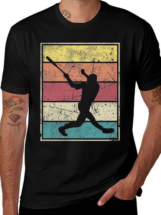 Vintage Baseball Player Graphic Tee - Retro Style