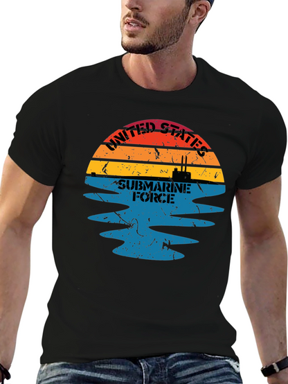 United States Submarine Force Black T-Shirt