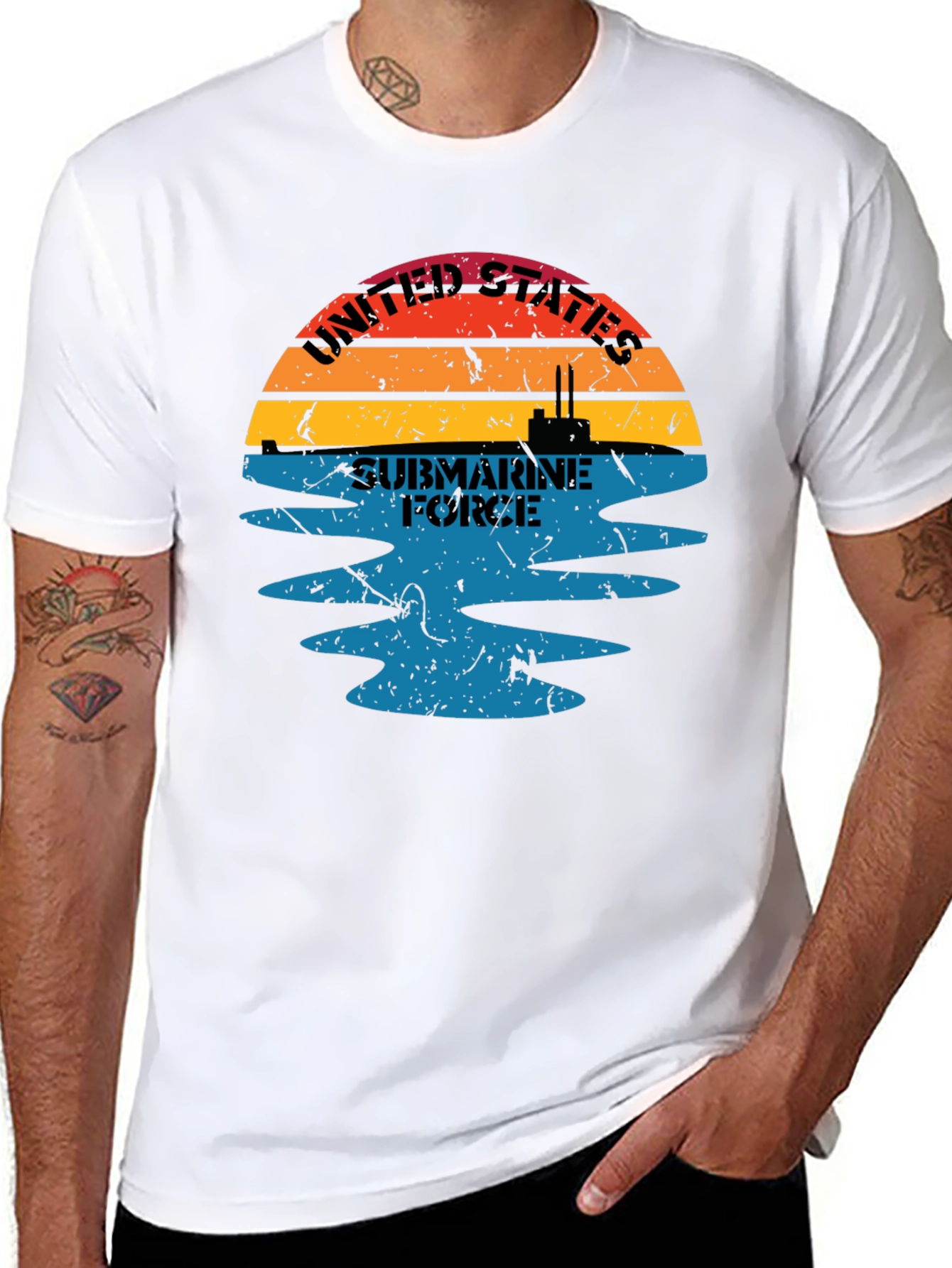 United States Submarine Force Black T-Shirt