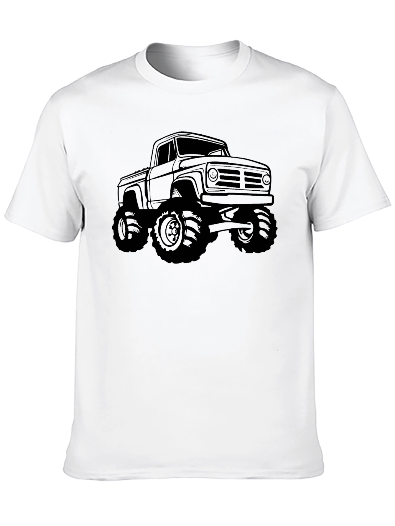 Monster Truck Graphic Tee - Black Cotton T-Shirt