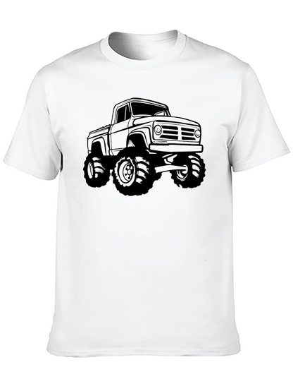 Monster Truck Graphic Tee - Black Cotton T-Shirt