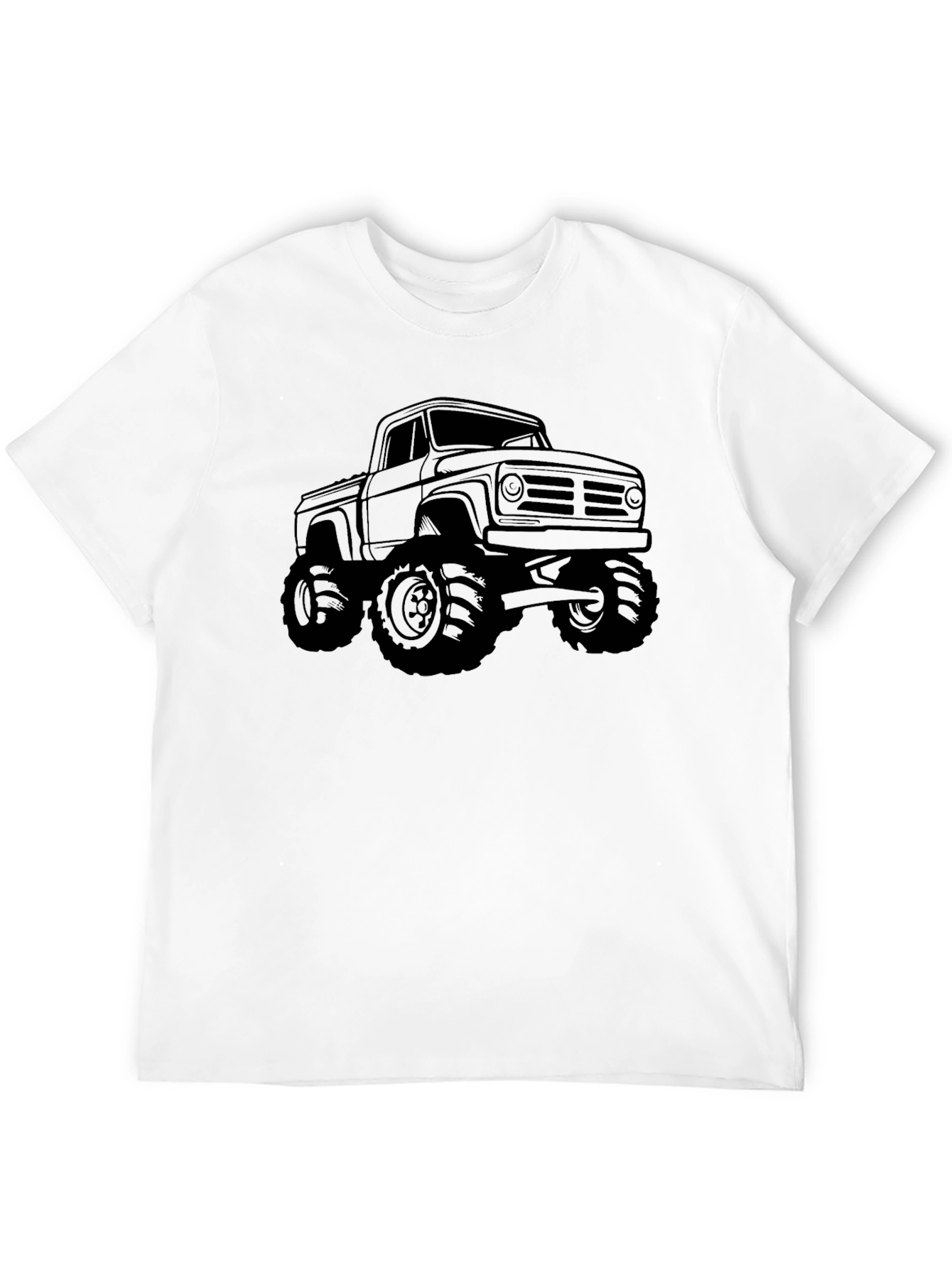 Monster Truck Graphic Tee - Black Cotton T-Shirt