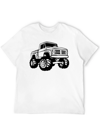 Monster Truck Graphic Tee - Black Cotton T-Shirt