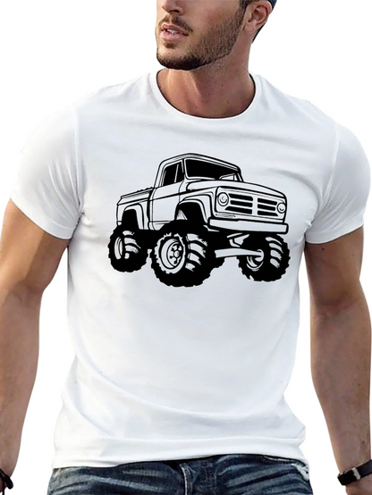 Monster Truck Graphic Tee - Black Cotton T-Shirt