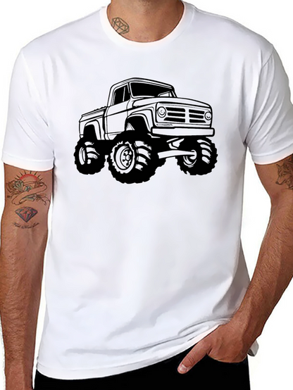 Monster Truck Graphic Tee - Black Cotton T-Shirt