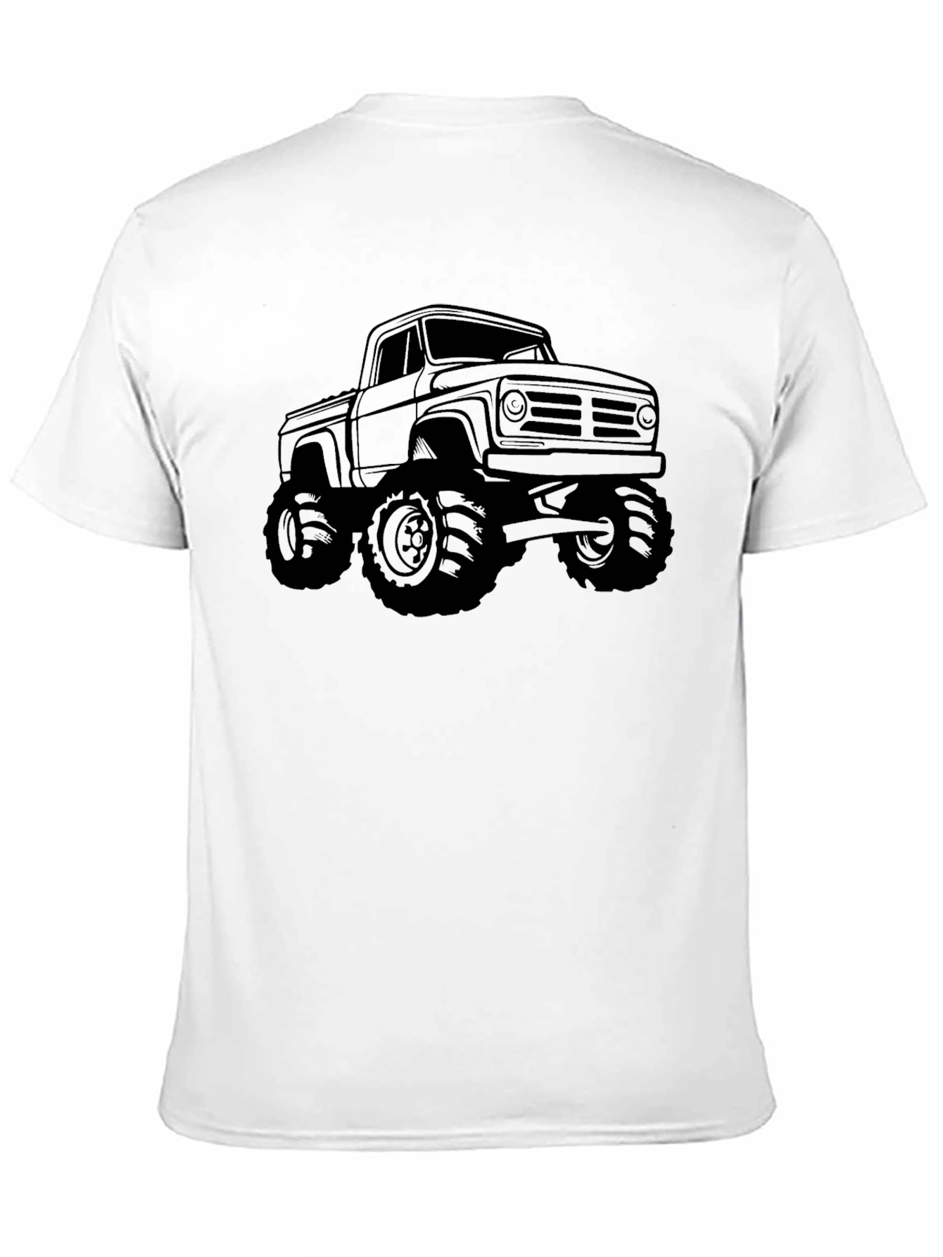 Monster Truck Graphic Tee - Black Cotton T-Shirt