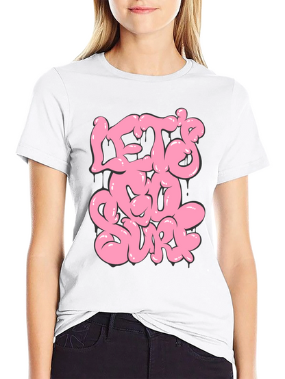 Lets Go Surf Graphic T-Shirt - Black