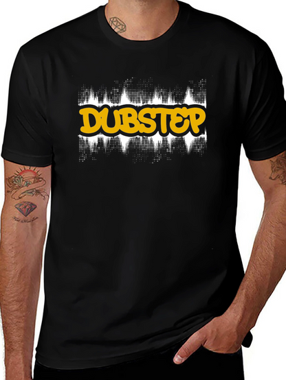 Dubstep Graphic Tee - Black Cotton T-Shirt