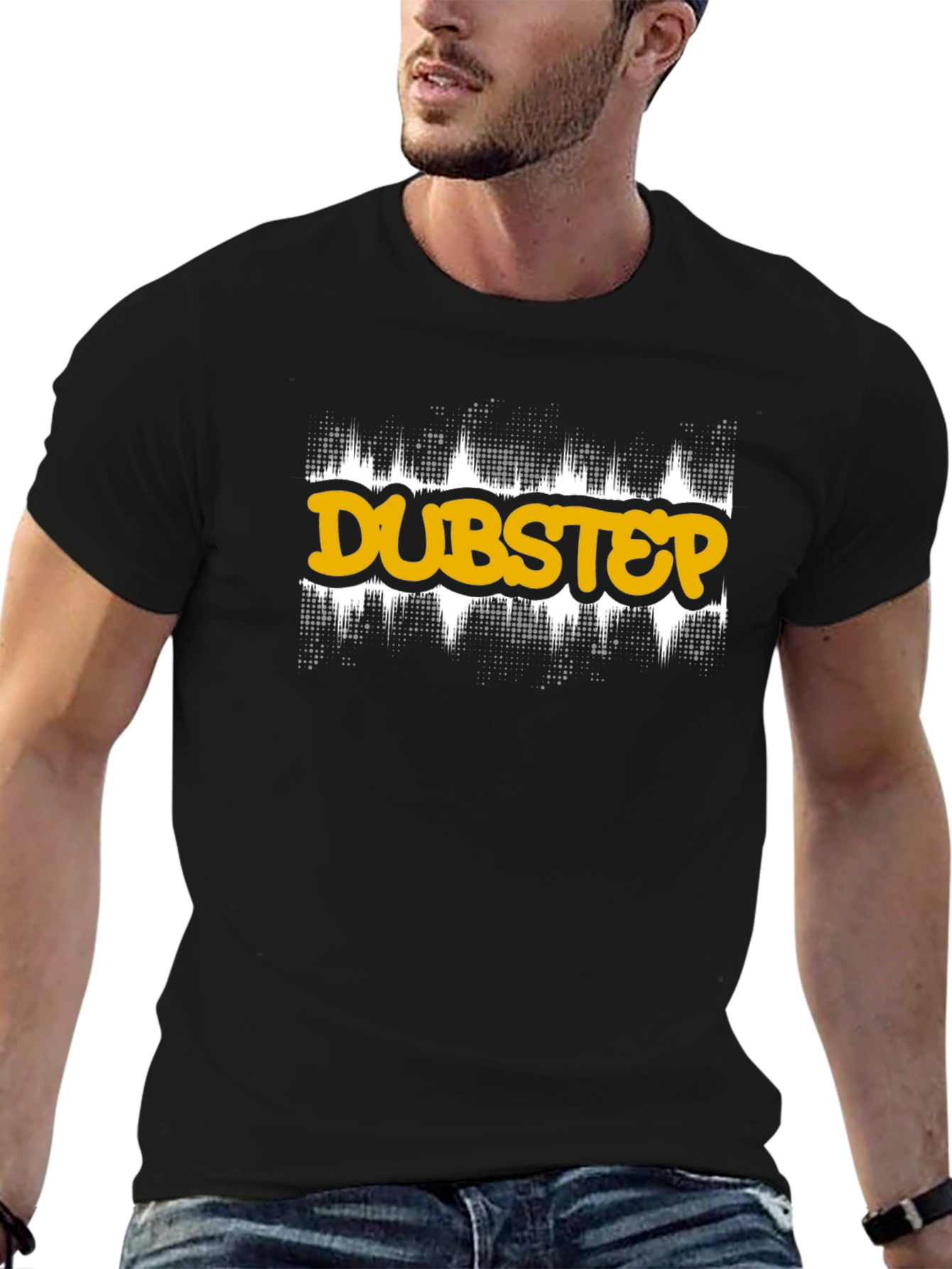 Dubstep Graphic Tee - Black Cotton T-Shirt