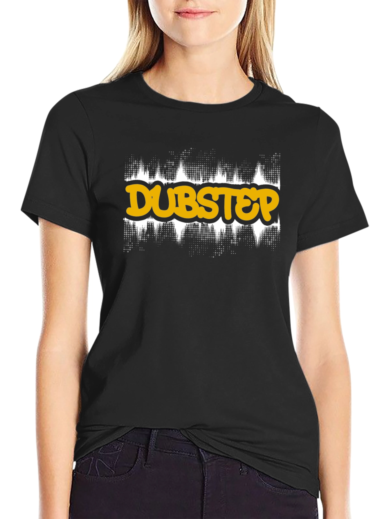 Dubstep Graphic Tee - Black Cotton T-Shirt