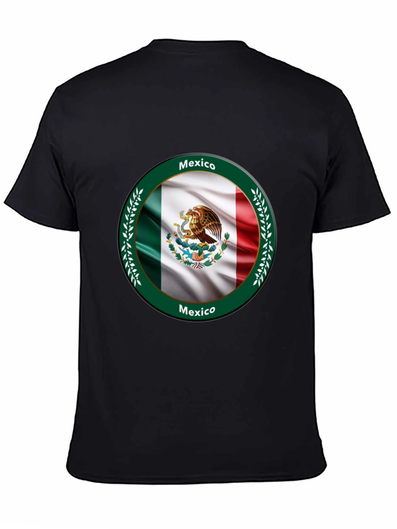 Mexico Flag Black T-Shirt