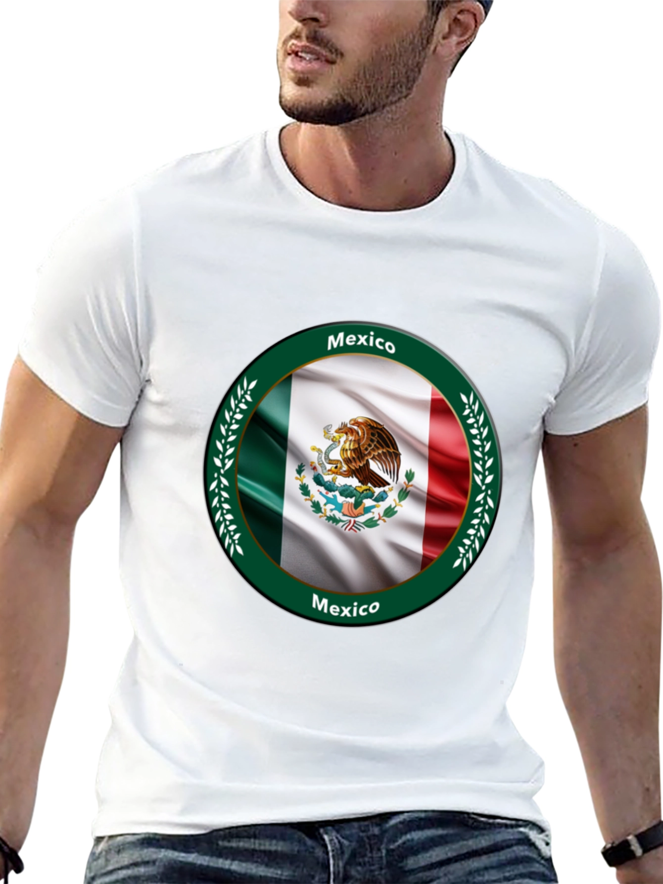 Mexico Flag Black T-Shirt
