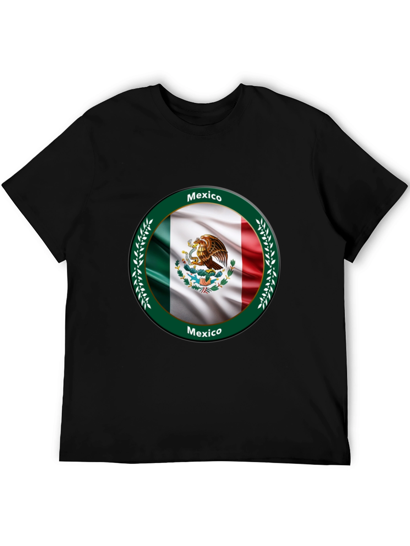 Mexico Flag Black T-Shirt
