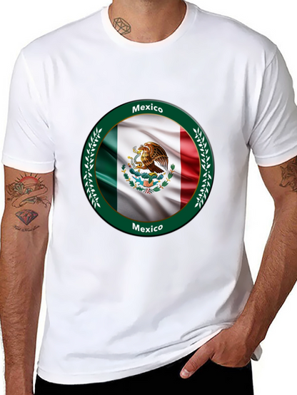 Mexico Flag Black T-Shirt