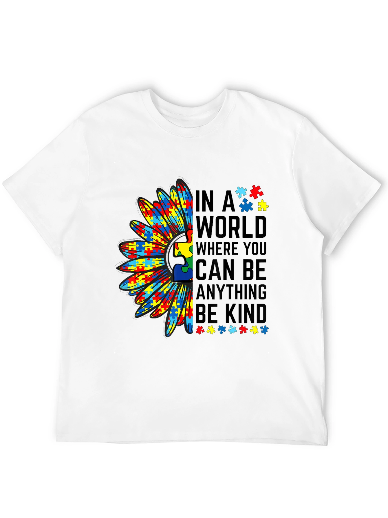 Autism Awareness Sunflower Graphic T-Shirt