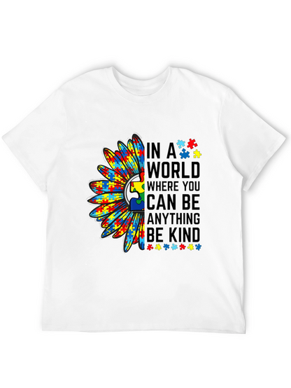 Autism Awareness Sunflower Graphic T-Shirt