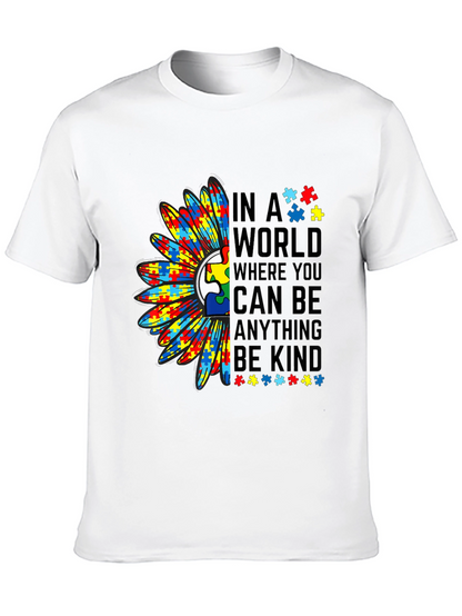 Autism Awareness Sunflower Graphic T-Shirt