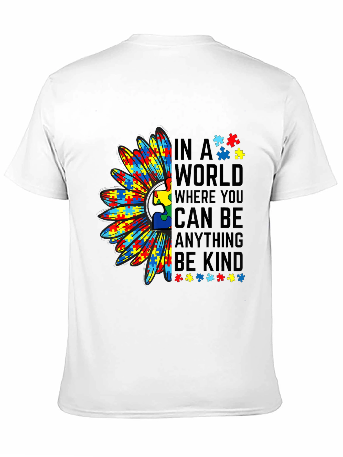 Autism Awareness Sunflower Graphic T-Shirt