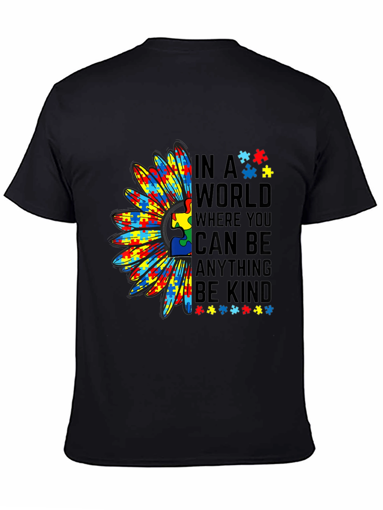 Autism Awareness Sunflower Graphic T-Shirt