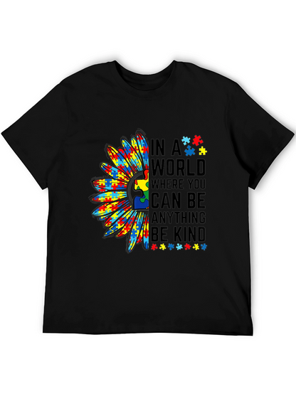 Autism Awareness Sunflower Graphic T-Shirt