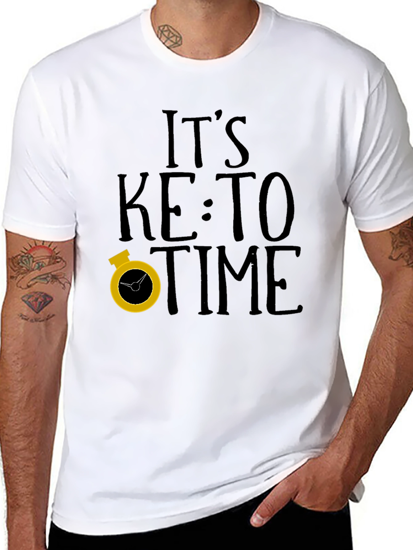 Its Keto Time Black T-Shirt