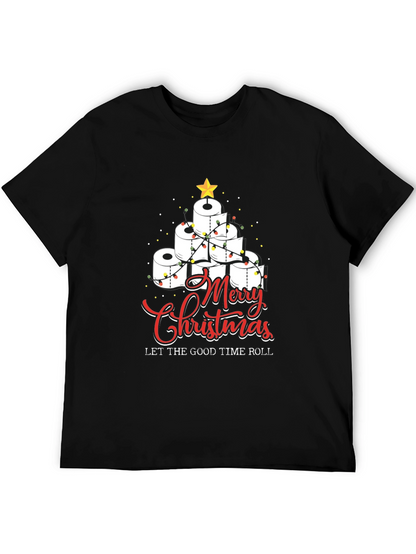 Merry Christmas Toilet Paper Roll Tree T-Shirt