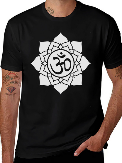 Om Symbol Lotus T-Shirt - Yoga & Meditation